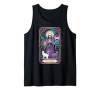 The Cat Lady Tarot Card Cat Lover Mom Gothic Funny Gift Tank Top