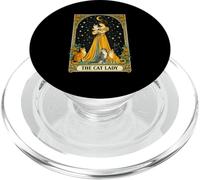 The Cat Lady Tarot Card Gothic Cat Woman Mystical Witchy PopSockets PopGrip for MagSafe