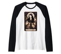 The Cat Lady Tarot Card Witchy Gothic Halloween Mystic Tee Raglan Baseball Tee