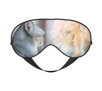 The Cat Looks in The Mirror Sleep Mask, Eye Masks for Sleep Double-Sided, Sleep Masks for Women Men, Blackout Eye Covers for Sleeping, Travel
