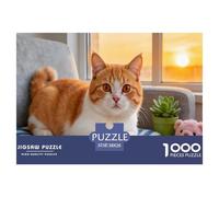 The Cat Lying on The Sofa Jigsaw Puzzles for Adults Interesting Puzzle Game 1000 Piece Brain Challenge for Adults Gifts 38x26cm/1000pcs