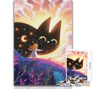 The Cat’s Starry Dream Jigsaw 1000 Pieces for Adults Brain Training Educational Game Ideal Surprise Gift for Loved Ones Size 50x75cm