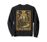 The Cat Servant Funny Lady Feline Lover Owner Humor Pet Sweatshirt
