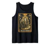 The Cat Servant Funny Lady Feline Lover Owner Humor Pet Tank Top