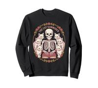 The Cat Summoner Skeleton With Cats And Spellbook Sweatshirt
