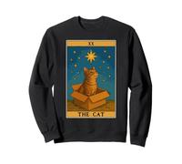 The Cat Tarot Card Cat In Box Mystic Funny Cat Sweatshirt