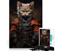 The Cat The Warrior 1000 Teenager Pieces Jigsaw Puzzle Mind Exercise Toy Bonding Time Precision Cut Art Collection Piece (38x52cm)