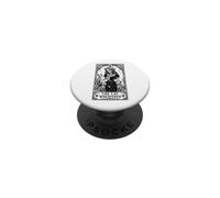 The Cat Whisperer Tarot Card Skeleton PopSockets Adhesive PopGrip