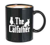 The Catfather Coffee Mug 11oz Black - Cat Lover Pet Owner Fur Mama Papa Pawsome Lady Parents Kitty Kittens