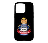 The Cats Council Has Decided Funny Stacked Cat Meme Kitten Case for iPhone 15 Pro Max