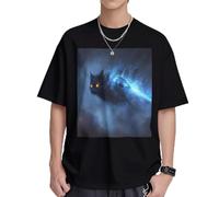 The Cat's Fantasy Dream Mens T-Shirts & Womens T-Shirts, White and Black Graphic Tees for Men and Women, Soft and Breathable