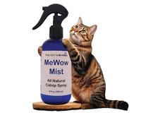 The Cat's MeWow - MeWow Mist - All Natural Extremely Potent Catnip Spray for Toys, Teasers, Kickers, Beds, Towers, Scratchers, and More. 8 fl oz Made in America
