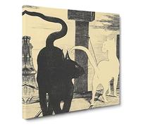 The Cats Rendezvous Vol.1 by Edouard Manet Canvas Print | Gallery Wrapped 30mm Frame Wall Art | 20x20 inches | Ready to Hang | Modern Animal Picture | Living Room Bedroom Lounge Office