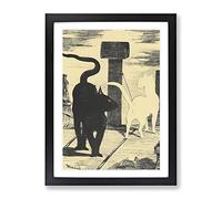The Cats Rendezvous Vol.1 By Edouard Manet Classic Painting Framed Print | A2 Black Framed Wall Art | Ready to Hang | Classic Animal Picture | Living Room Bedroom Lounge Office