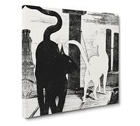 The Cats Rendezvous Vol.2 by Edouard Manet Canvas Print | Gallery Wrapped 30mm Frame Wall Art | 14x14 inches | Ready to Hang | Modern Animal Picture | Living Room Bedroom Lounge Office