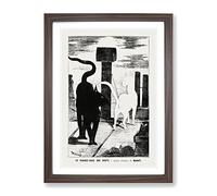 The Cats Rendezvous Vol.2 By Edouard Manet Classic Painting Framed Print | A2 Walnut Framed Wall Art | Ready to Hang | Classic Animal Picture | Living Room Bedroom Lounge Office