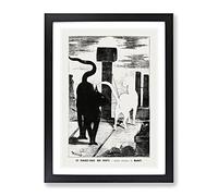 The Cats Rendezvous Vol.2 By Edouard Manet Classic Painting Framed Print | A3 Black Framed Wall Art | Ready to Hang | Classic Animal Picture | Living Room Bedroom Lounge Office