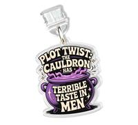 The Cauldron Has Terrible Taste In Men Charms for Kindle for Phone, Dust Plug Charm 1.5 Inches ACOTAR, Crescent City, Bookish Lightning/Type C Charging Port Acrylic Material Accessories for E-Reader