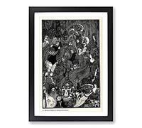The Cave of Spleen by Aubrey Beardsley Framed Print | A2 Black Framed Wall Art | Ready to Hang | Modern Nature Picture | Living Room Bedroom Lounge Office