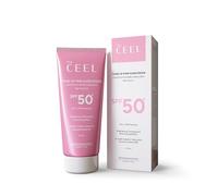 The Ceel Tone Up Sun Cream SPF 50+ | Pink Sunscreen 50 ml - SPF 50 Makeup Base Glow with Calamine Hyaluronic Acid Vitamin B5