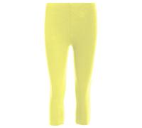 The Celebrity Fashion Ladies Girls Quality Jersey Soft Stretch Plain 3/4 Under Knee Crop Leggings Lemon