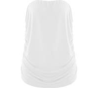 The Celebrity Fashion Womens Plus Size Sleeveless Boobtube Bandeau Strapless Ruched Vest Top White