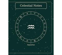 The Celestial Book - Aquarius (Deep Emerald) | 7.5" × 9.25" | 120 Lined Pages: Elegant Deep Emerald Aquarius Zodiac Notebook - 120 Lined Pages, Premium B&W Interior, Matte Cover