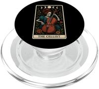 The Cellist Cello Player Skeleton Tarot Card Witchy Moon PopSockets PopGrip for MagSafe