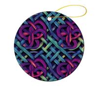 The Celtic Knotwork Pattern Round Decor Hanging Ornament 4 Pcs