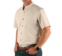 The Celtic Ranch Men's Irish Collarless Short Sleeve Button-Up Shirt