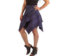 The Celtic Ranch Tartan Skirt, Women's Plaid Skirt with Pockets, Ladies' Scottish Skirts, Purple Potion, Large
