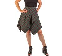 The Celtic Ranch Women's Kilt, Tartan Plaid Skirt with Pockets, Celtic Blue/Green, S