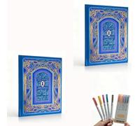 The Cerulean Blue Reading Journal Bundle, Cerulean Blue Book Journal with Gold Foil, Reading Tracker, Book Club Journals and Planner, Gifts for Bookworms, Students, Writers (2 pcs)