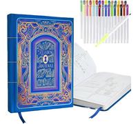 The Cerulean Blue Reading Journal Bundle, Multifunctional Reading Companion, Beautiful Gold Foil Book Journal, for Bookworms, Students, Writers, and Literature Lovers, Readings Tracker (1pcs)