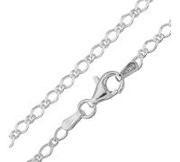 The Chain Company - Sterling Silver 28" Inch 2.3mm Thick Italian Rombo Chain Necklace (28)