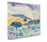 The Chain Of The Moors by Henri Edmond Cross Classic Painting Canvas Wall Art Print Ready to Hang, Framed Picture for Living Room Bedroom Home Office Décor, 20x20 Inch (50x50 cm)