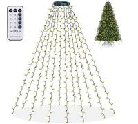 The Chair Cover Company Christmas Tree Led Ring Top Light String Outdoor Garden Waterproof Waterfall