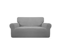 The Chair Cover Company PREMIUM Elastic STRETCH SOFA COVERS Slipcover Protector Settee 1/2/3/4 Seater (Grey, 2 Seater Sofa)