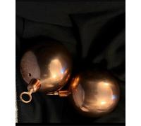 The Chalk Home Premium Glass Christmas Baubles, Metallic Multi-Color Ornaments Set with Purple, Gold, Blue and Copper Finish for Holiday Tree Decoration, 6 Pieces (6, copper)