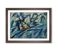 The Chalupa By Amadeo De Souza Cardoso Classic Painting Framed Print | A3 Walnut Framed Wall Art | Ready to Hang | Classic Historical Picture | Living Room Bedroom Lounge Office