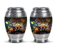 The Chameleon Colorful Canopy - Keepsake Mini Cremation Urn for Adults -Funeral Decotative Urn - Pack of 2 -Small Urn for Human Ashes for Adult Male & Female -Memorial for Human Remains