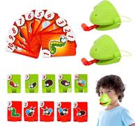 The Chameleon Game, Chameleon Board Game, Frog Tongue Out Game, Lizard Tongue Game, Insect Cardboard Included, Desktop Tongue Game for Multiplayer Game, Sensory Toys for Kids (2Pack)