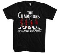 The Champions Men's T-Shirt Liverpool Football Ultras England Salah Never Give Up - Black - X-Large