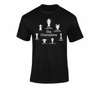 The Champions Trophy T Shirt - Adult and Kids Football History Tee, Cup Wins Graphic - Black12-13