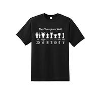 The Champions Wall Football T-Shirt | Retro Soccer Trophy Stats Fan Tee | Unisex Celebration Top for Men, Women & Kids | Quality Printed Football Shirt - Gift for Fans, Birthdays & Match Day Wear