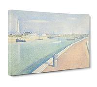 The Channel At Gravelines Vol.1 By Georges Seurat Canvas Print for Living Room Bedroom Home Office Décor, Wall Art Picture Ready to Hang, 30 x 20 Inch (76 x 50 cm)