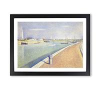 The Channel At Gravelines Vol.1 By Georges Seurat Classic Painting Framed Print | A3 Black Framed Wall Art | Ready to Hang | Classic Historical Picture | Living Room Bedroom Lounge Office
