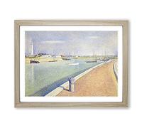 The Channel At Gravelines Vol.1 By Georges Seurat Classic Painting Framed Wall Art Print, Ready to Hang Picture for Living Room Bedroom Home Office Décor, Oak A4 (34 x 25 cm)
