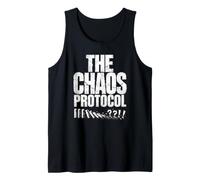 The Chaos Protocol Political Satire Domino Design Tank Top