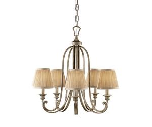 The Chapel 5 Light Single Tier Chandelier In A Brushed Silver Sand Effect.